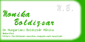 monika boldizsar business card